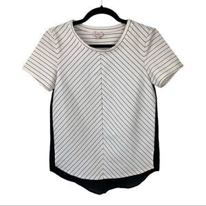 Stritchfix Pixley white black stripe sheer back xs